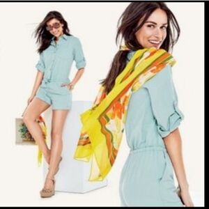 CAbi Light Blue Romper